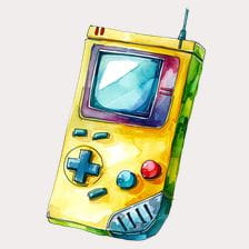 Retro Handheld Game Console Clipart