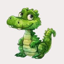 baby alligator clipart