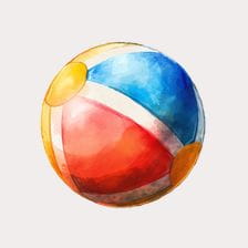 watercolor beach ball clipart