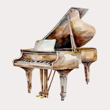 wooden Piano Clipart