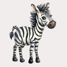 Cute Baby Zebra Clipart