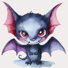 Cute Little Vampire Bat Clipart