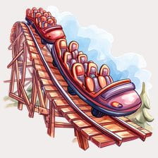 roller coaster clipart