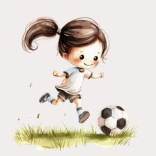 soccer girl clipart