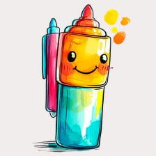kawaii marker clipart