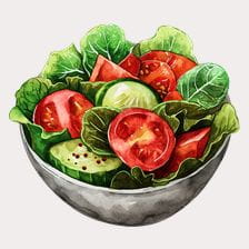 Fresh Tomato Cucumber Salad Clipart