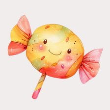 yellow candy illustration clipart