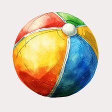 colorful beach ball clipart