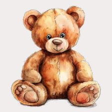brown teddy bear clipart