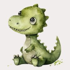 green Dinosaur Clipart