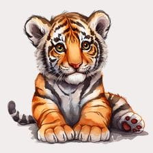 cute tiger clipart