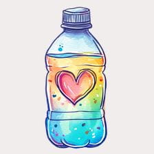 Transparent water bottle clipart