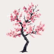 Pink Cherry Blossom Tree Clipart