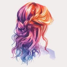 watercolor hair clipart
