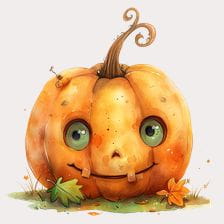 kawaii pumpkin clipart