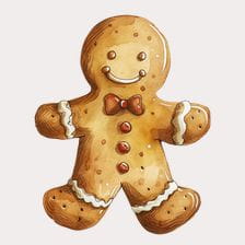 brown gingerbread man clipart