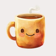 Cute Coffee Mug Cartoon Clipart