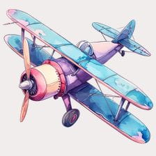watercolor airplane clipart