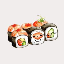 Sushi rolls clipart