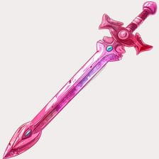 pink sword clipart