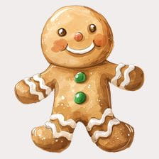 cute gingerbread man clipart
