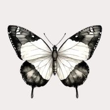 black and white butterfly clipart