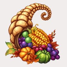 Thanksgiving Cornucopia Illustration Clipart