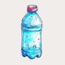 bubble water bottle clipart