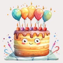 happy cake clipart