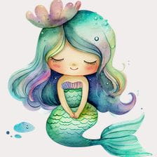 green mermaid clipart