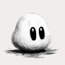 Cute Black And White Blob Clipart
