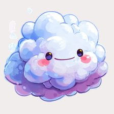 Cute Smiling Cloud Clipart