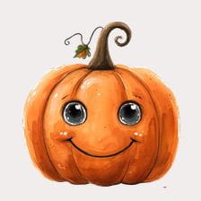 Cute Smiling Pumpkin Clipart