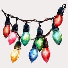 beaitiful christmas lights clipart