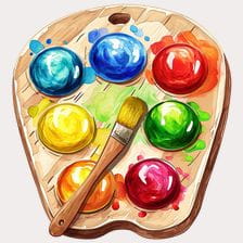 watercolor palette clipart