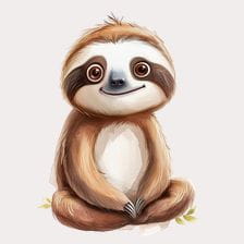 cartoon sloth clipart