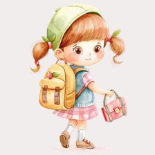 watercolor school clipart