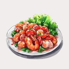 shrimp salad clipart