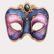 watercolor masquerade mask clipart