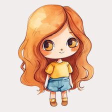 cute girl clipart