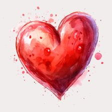 Cute Red Heart Clipart