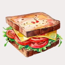 Cute Sandwich Clipart