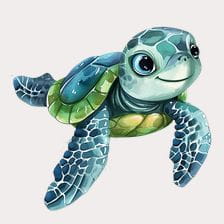 cute turtle clipart