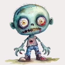 Cute Zombie Boy Clipart