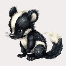 Cute Baby Badger Clipart