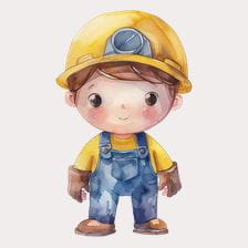 miner boy clipart
