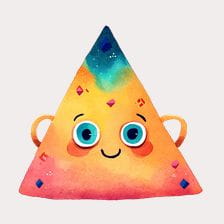 Cute Triangle Cartoon Clipart