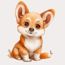 Cute Watercolor Puppy Clipart