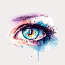 Watercolor Eye Painting Clipart