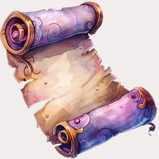 Fantasy Parchment Scroll Clipart